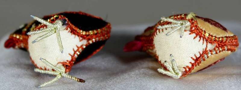 Miniature pair of chickens
