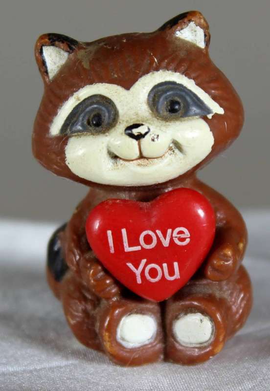 Miniature - I love you raccoon