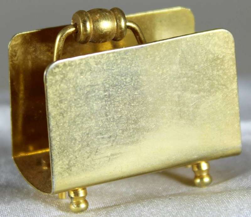 Miniature brass magazine rack