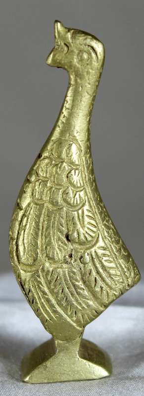 Miniature brass cockerel