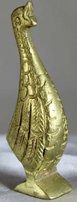 Miniature brass cockerel