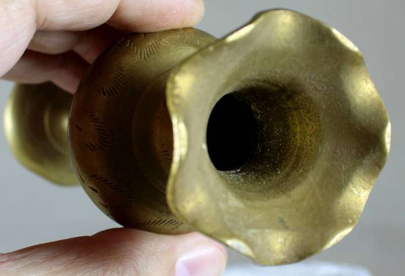 Small brass vase