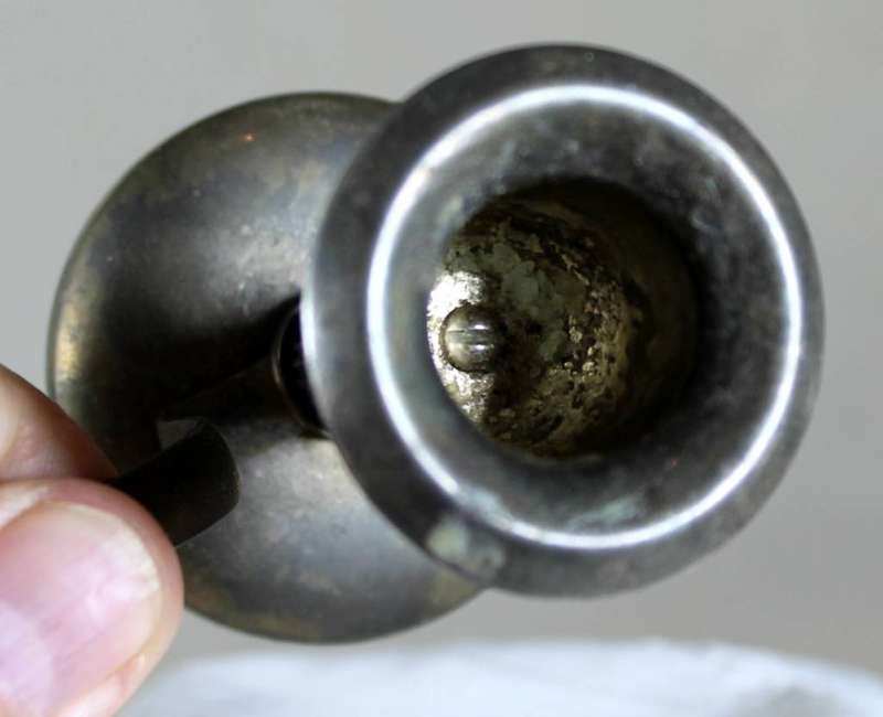 Small metal candle holder