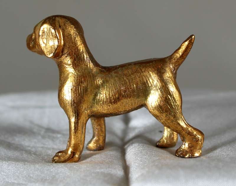 Copper over lead Dachshund standing