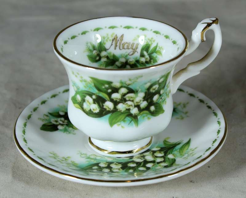 Royal Albert - Flower of the Month - Cup and Saucer -Duo- May - Miniature - Act Fast!! Bid Now!!