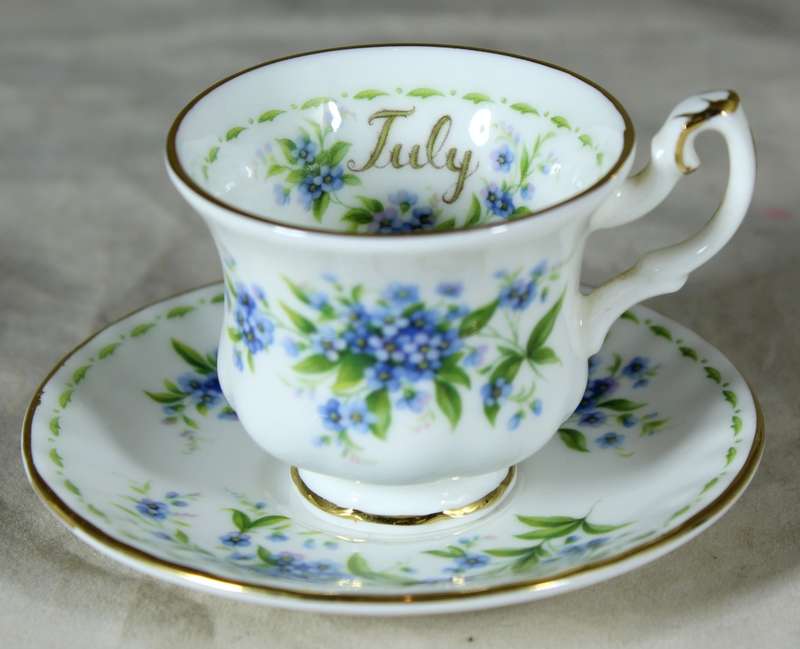Royal Albert - Flower of the Month - Cup and Saucer -Duo- July - Miniature - Act Fast!! Bid Now!!