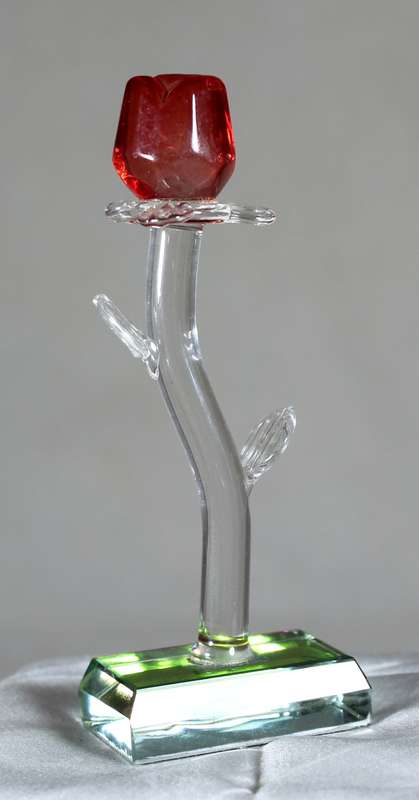Red glass rose
