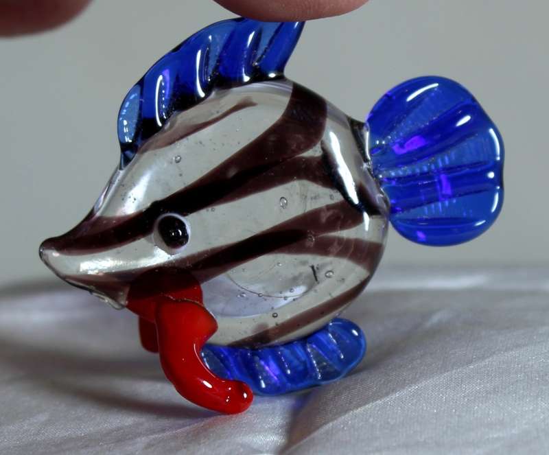 Dark blue glass fish