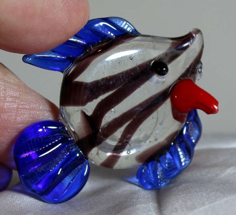 Dark blue glass fish