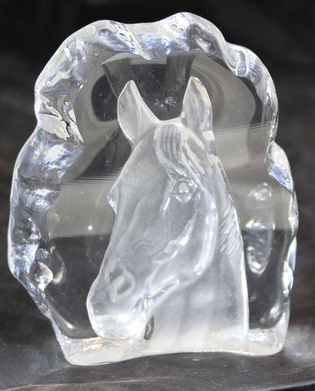Sculptured paperweight horse