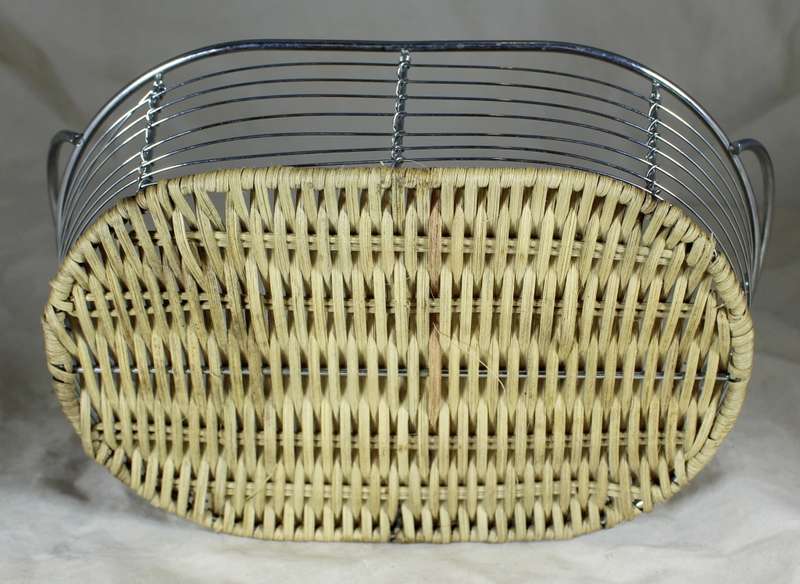 Metal and Cane Bread Basket