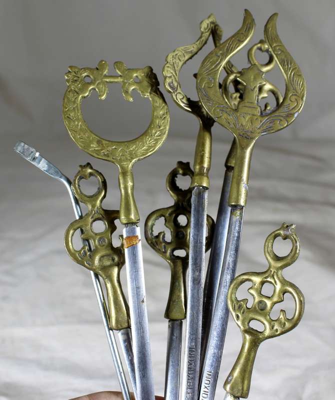 Set of Brass & Metal Skewers - 7 Pieces