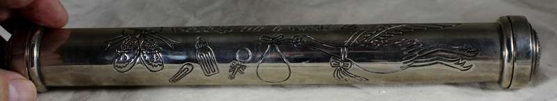 Silver Plated Birth Certificate - Cylinder Holder