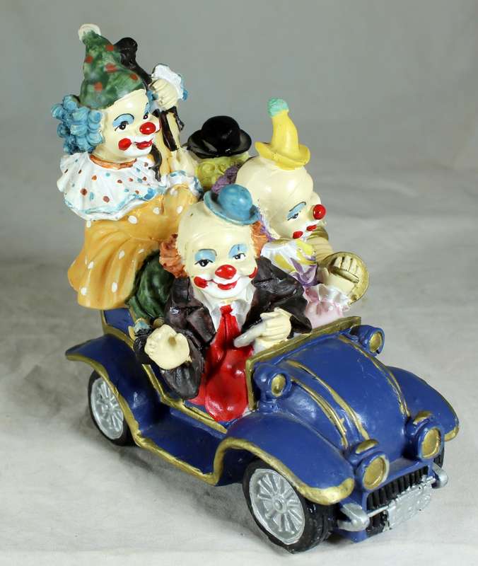 4 Musical Clowns in Open Car