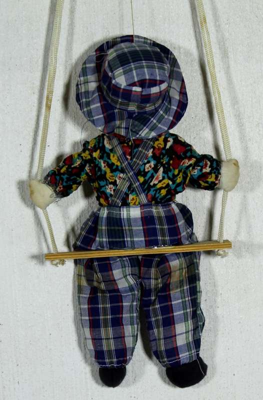 Clown With White Bow-Tie on Swing