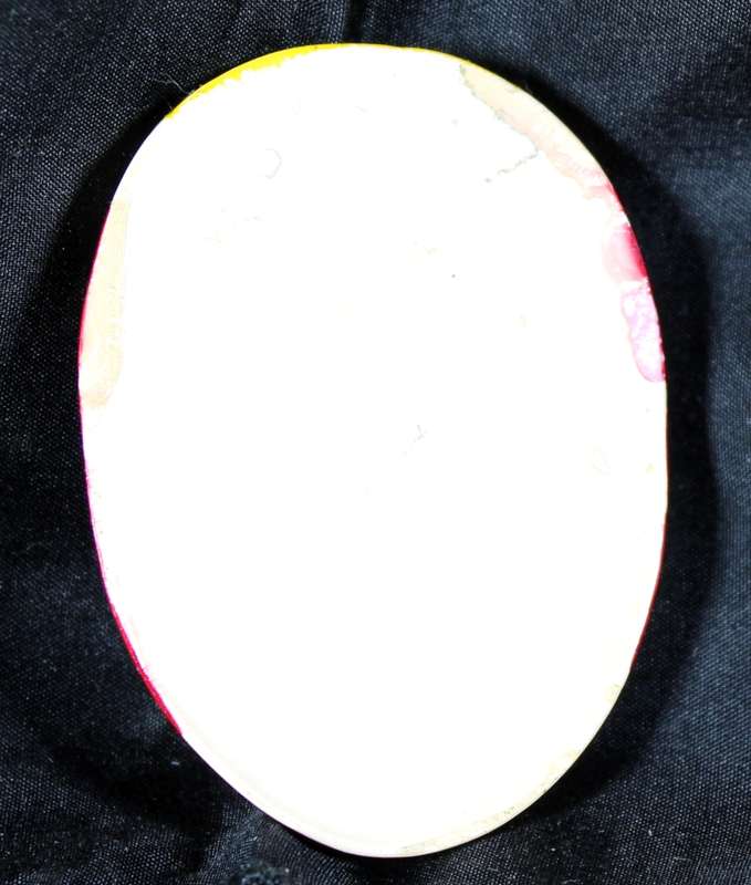 Miniature ceramic mask sculpture (red)