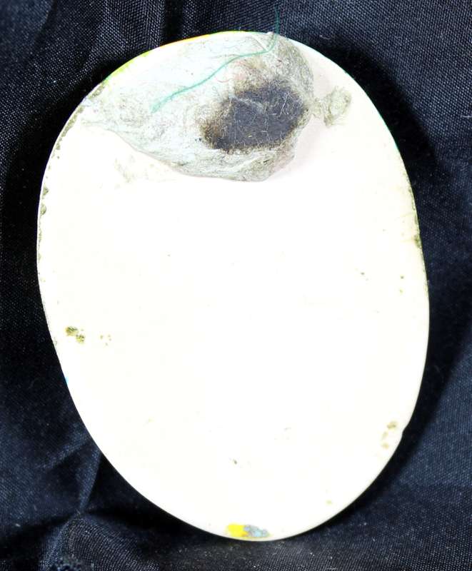 Miniature ceramic mask sculpture (gold)