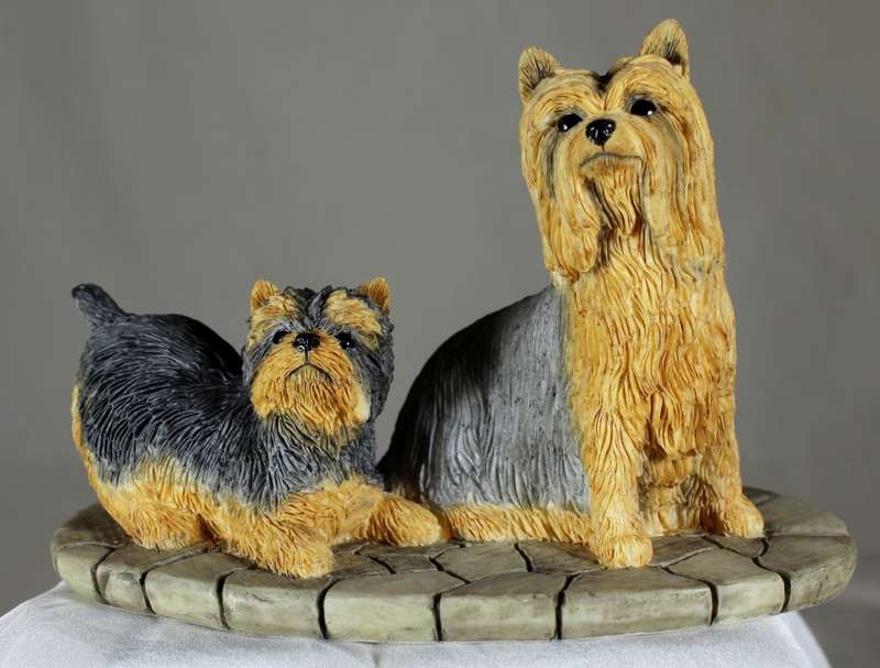 Yorkshire terrier with puppy - hand crafted - 55139