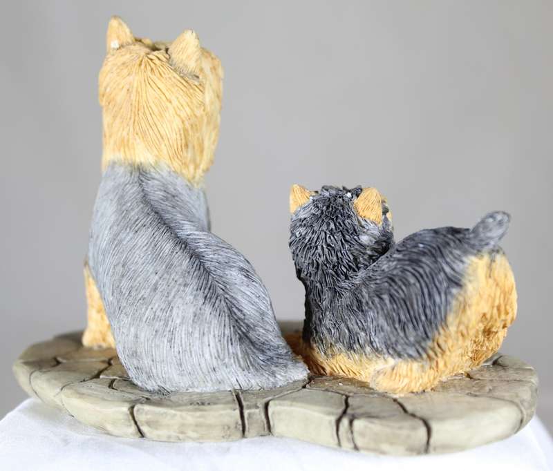 Yorkshire terrier with puppy - hand crafted - 55139