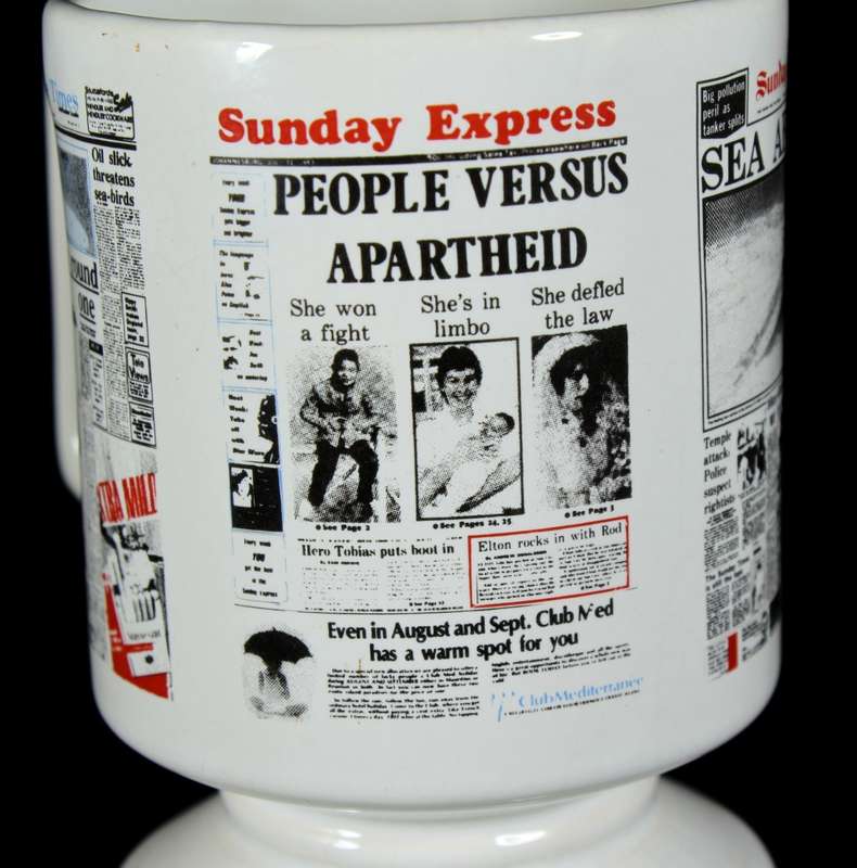 Crescent ware mug - People vs Apartheid