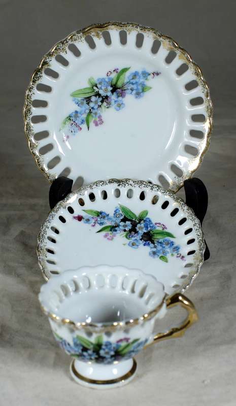 Miniature trio - cup, saucer & side plate