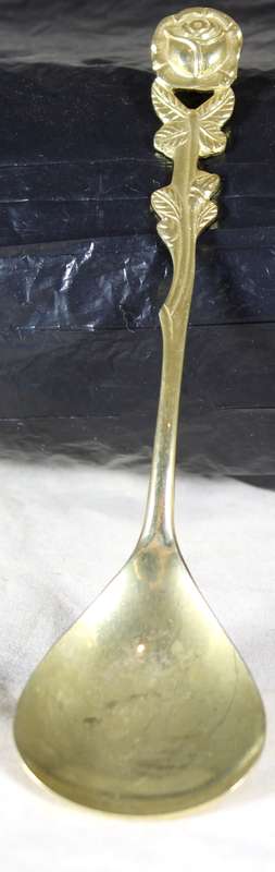 Gold plated stainless steel sugar spoon