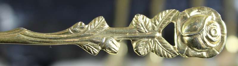 Set of 12 gold plated stainless steel cake forks