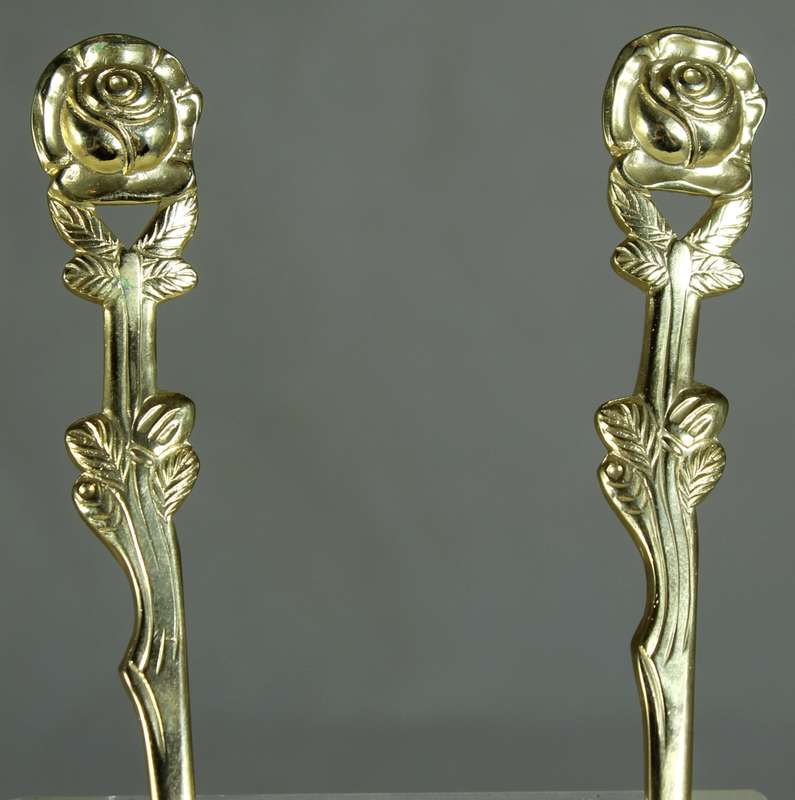 Braber gold plated salad spoon & fork