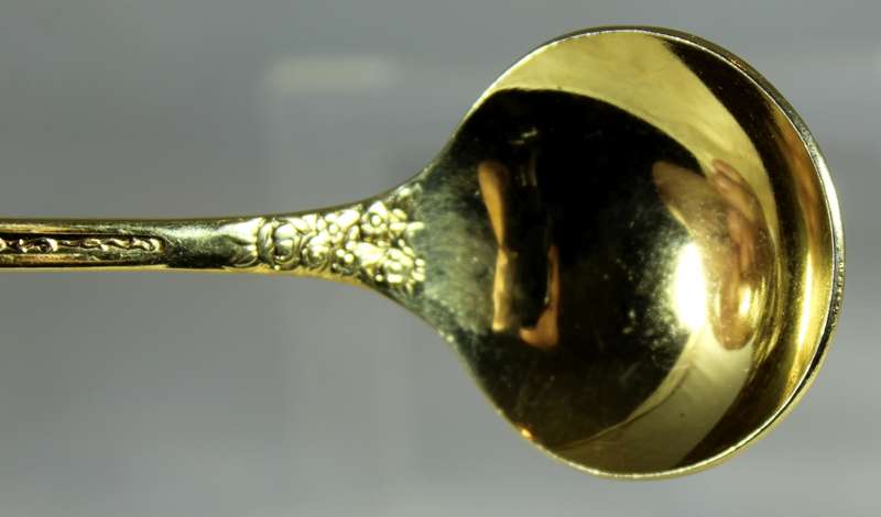 Eetrite 24Ct gold plated Fleur sugar spoon