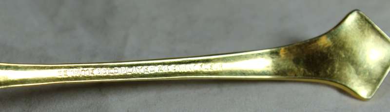 Eetrite 24Ct gold plated Fleur sugar spoon