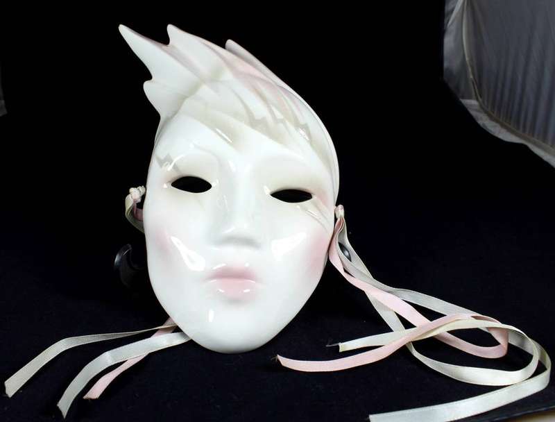 Large porcelain opera mask
