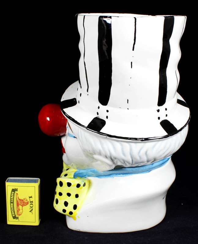 Large clown vase - Yellow bow-tie
