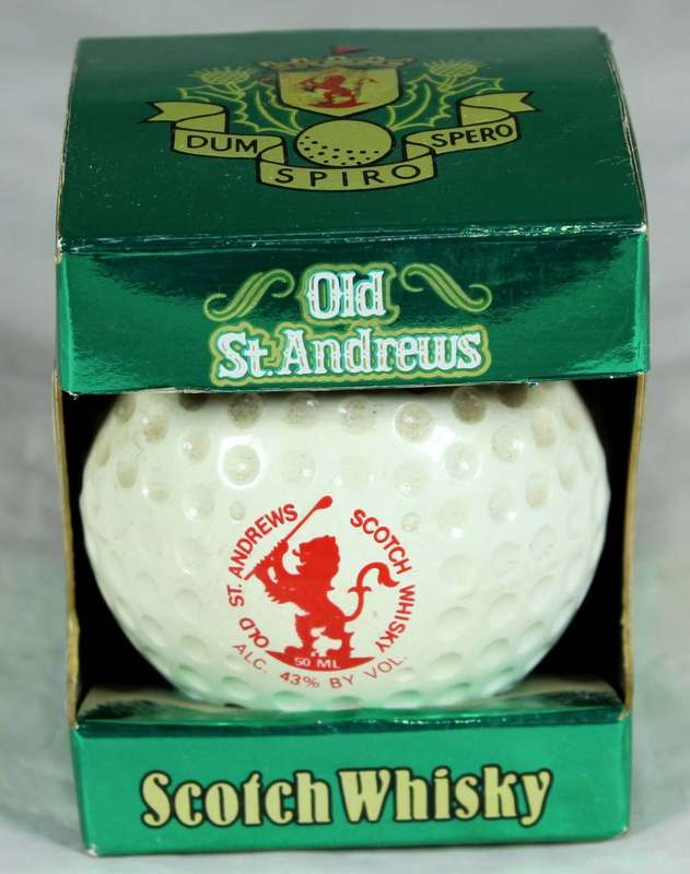 Old St Andrews scotch whisky golf ball miniature - 50ml bottle