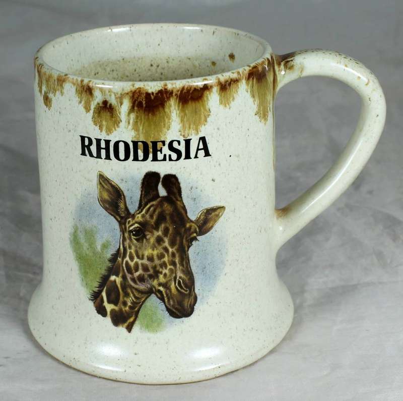 Rhodesia tankard with giraffe head