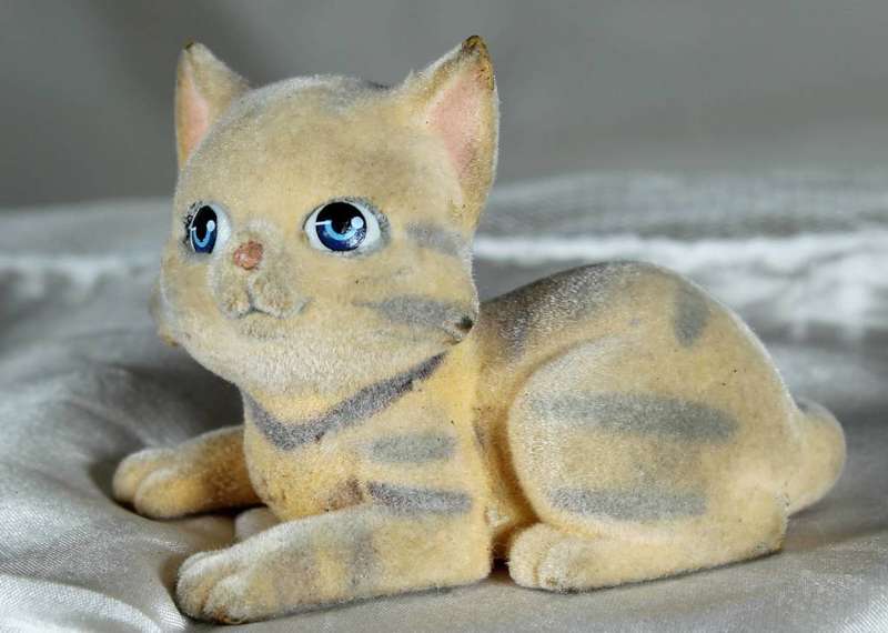 Puppy in my pocket families - striped felted cat