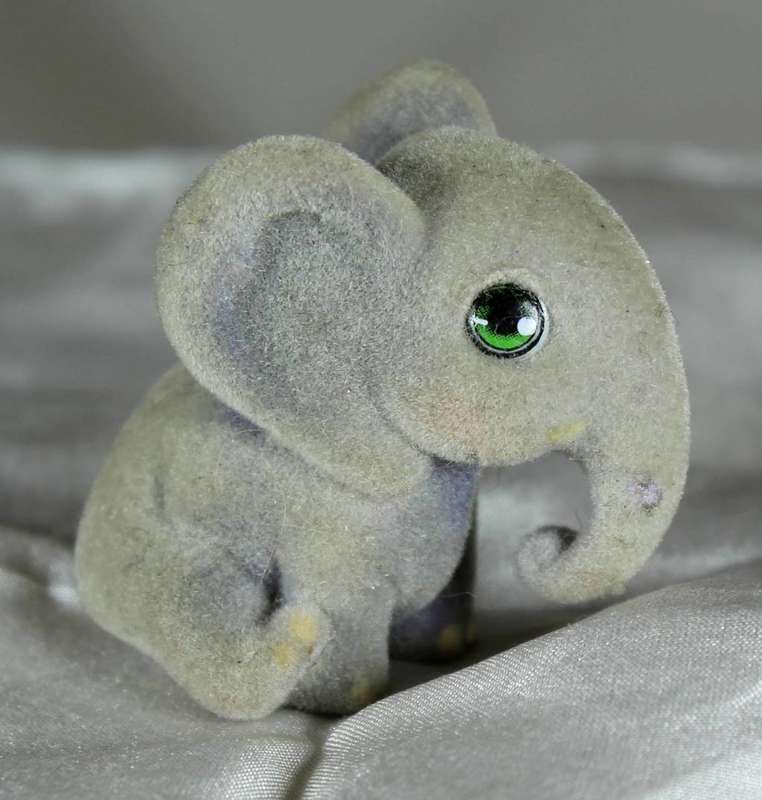 Suede/felted elephant - corinthian in my pocket