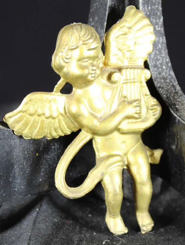 Golden angel - wall decoration - playing lyre