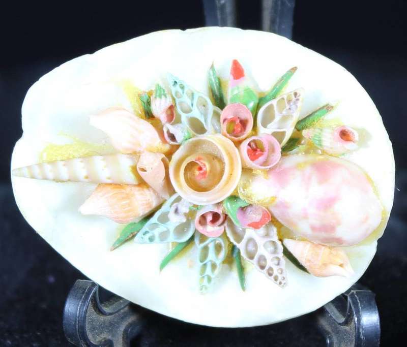 Shell art - small oval magnet