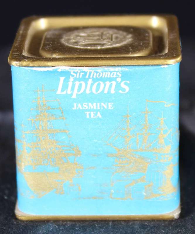 Miniature liptons jasmine tea container