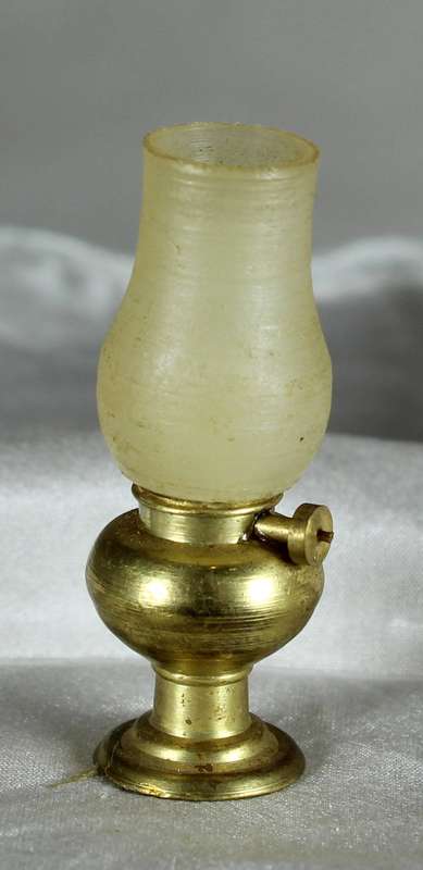 Miniature brass gas lamp