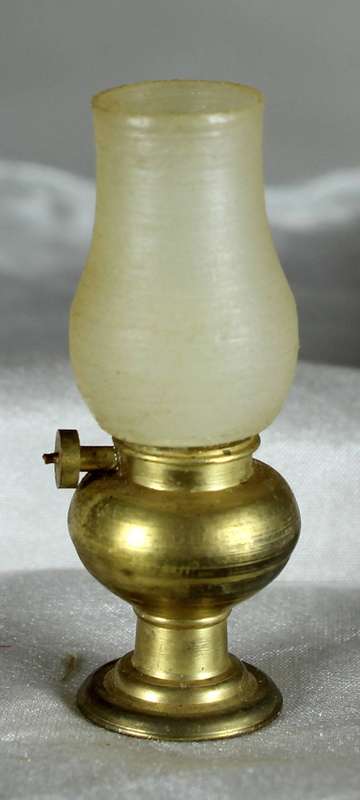 Miniature brass gas lamp