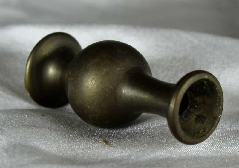Miniature brass vase
