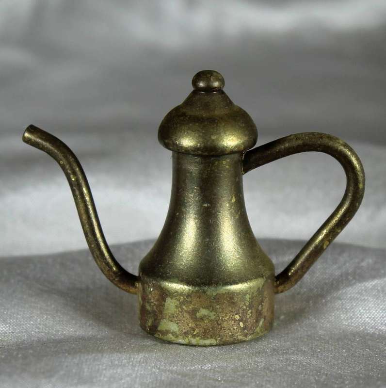 Miniature brass coffee pot