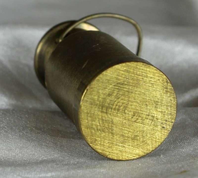 Miniature brass tall milk can