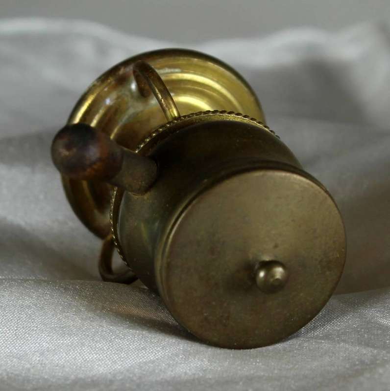 Miniature brass stand with pot