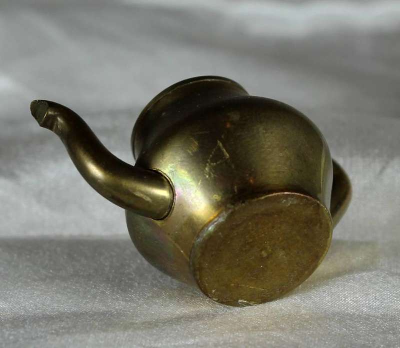 Miniature brass coffee pot
