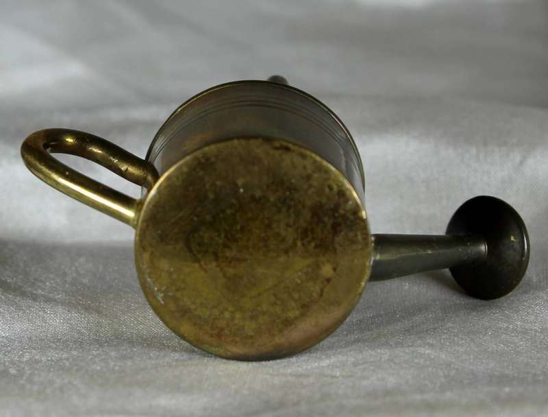 Miniature brass watering can