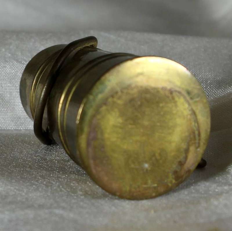 Miniature brass coal shuttle