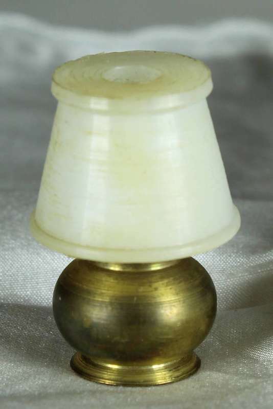 Miniature brass bedside lamp
