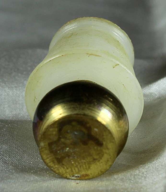 Miniature brass bedside lamp